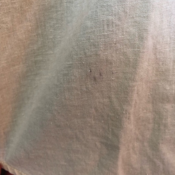 Vintage Yellow Linen Blend Coastal Tie Waist Short Sleeve Blouse Medium - Picture 6 of 9